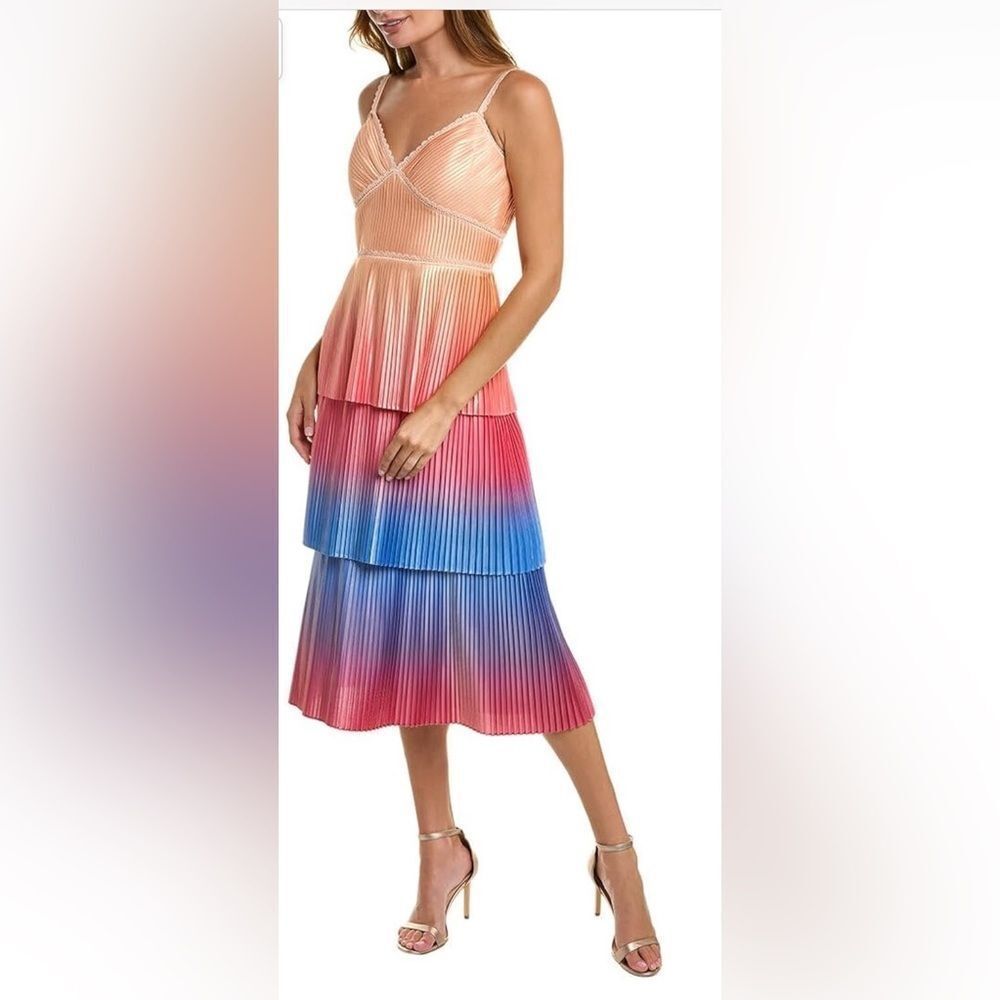 Marchesa Notte Sleeveless Printed Dress One time used Size 2